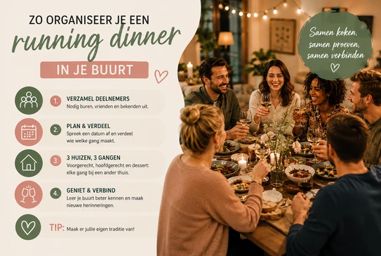 Zo organiseer je een Running Dinner in je buurt